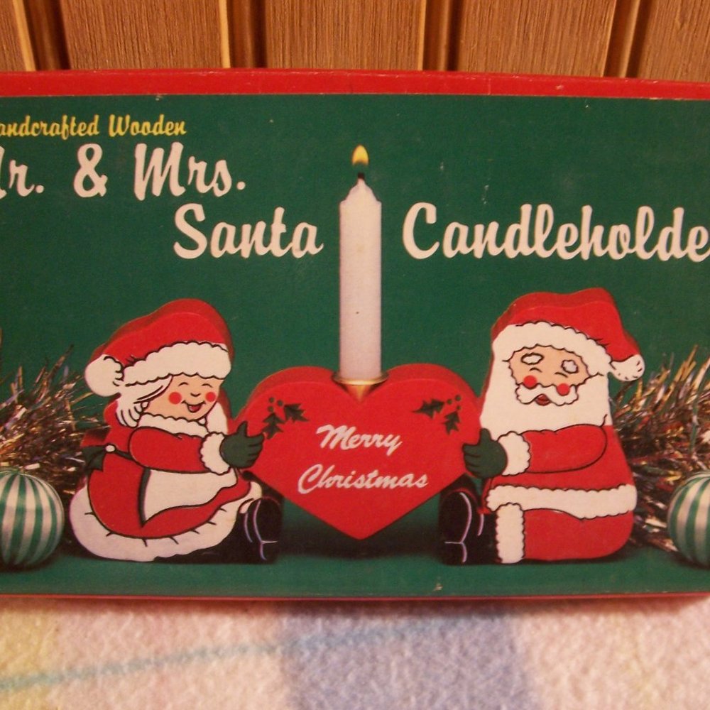 Mr. & Mrs. Santa Claus Candleholder